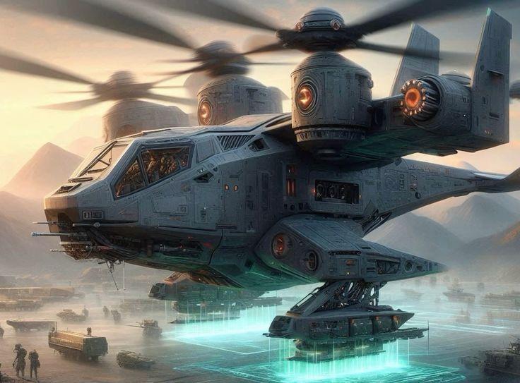 Hind Lighter – VTOL Troop Carrier Gunship (Pre-Supported STL)