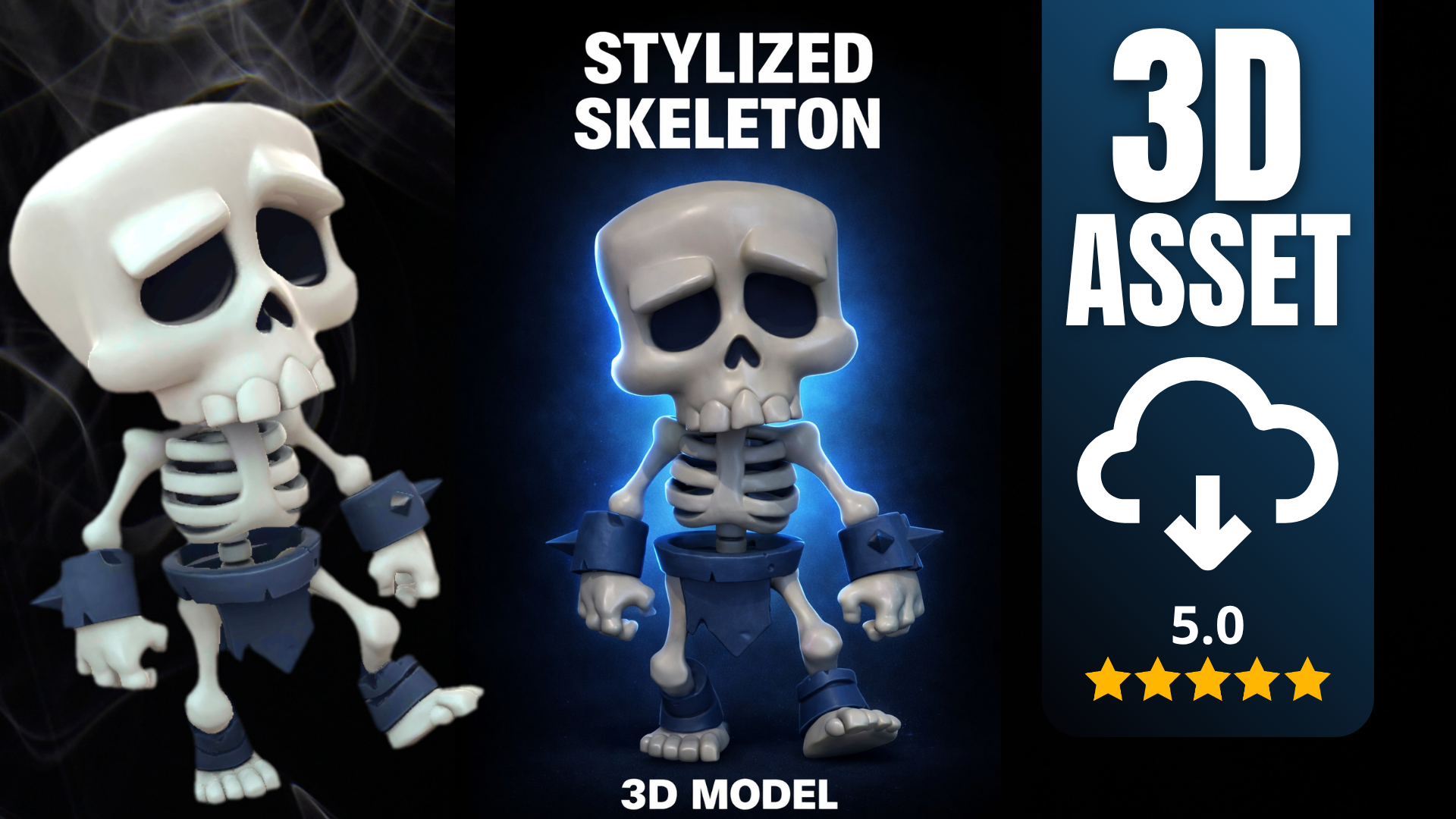 Stylized Skeleton Character 3D Model