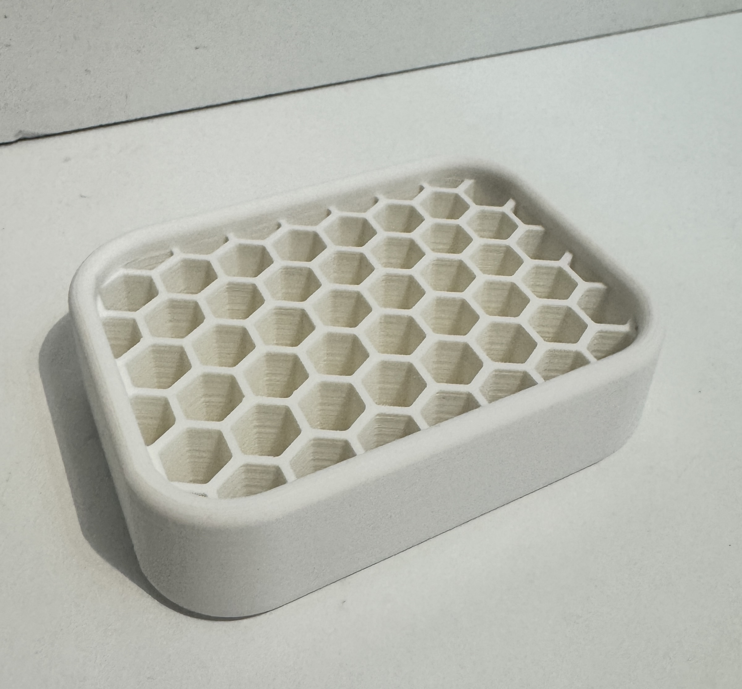 Honeycomb Soap Dish – Self-Draining Bathroom Tray
