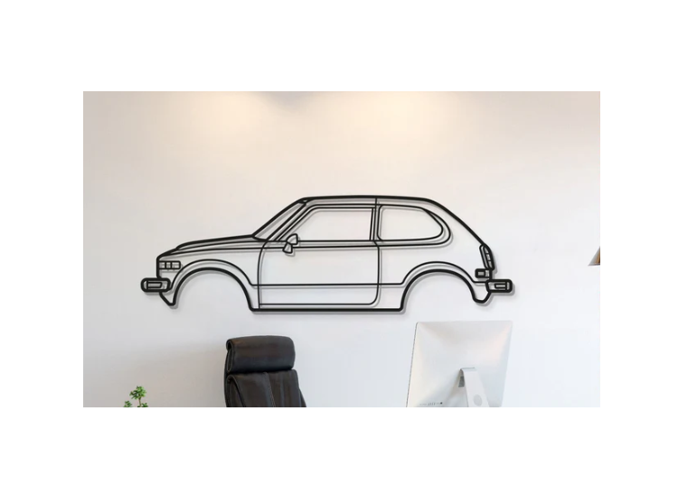 Honda - Civic RS 1974 Wall Art