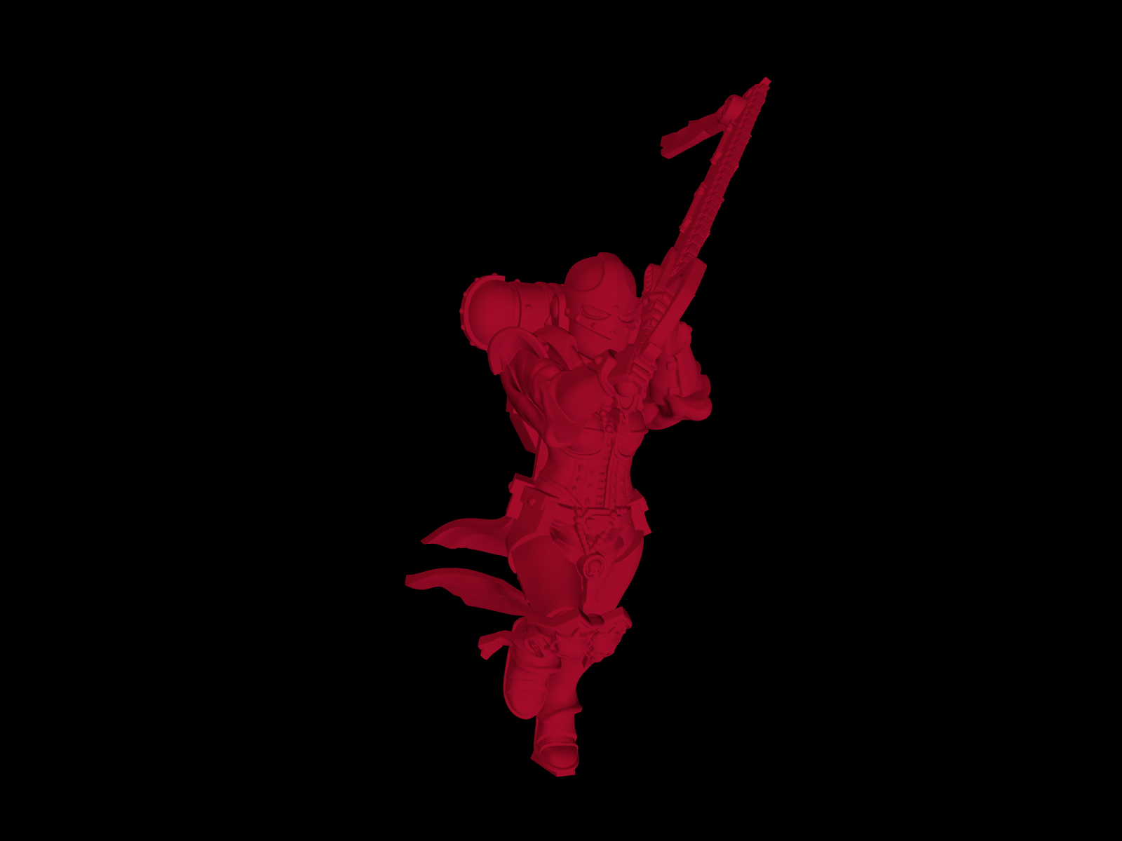 Battle Sister with Two-Handed Chainsword – Adeptas Sororitas Repentia-Style Proxy