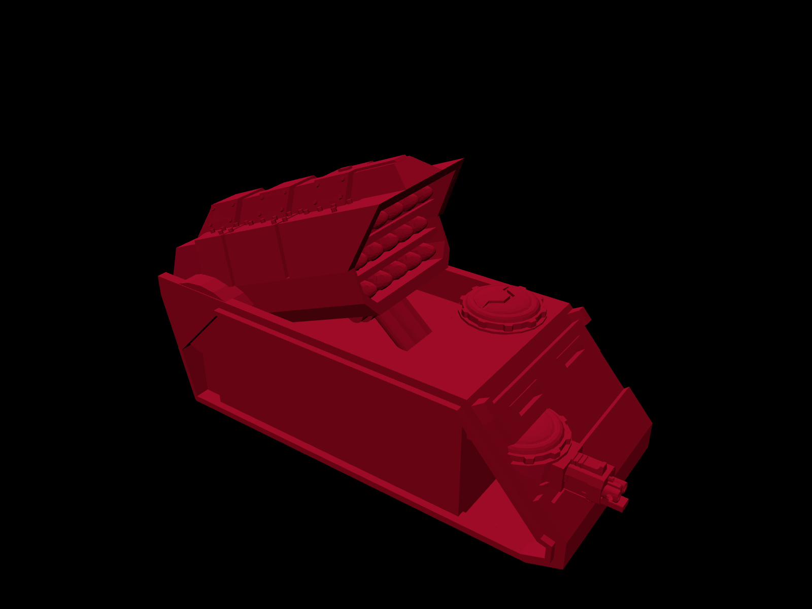 Sisters of Battle Exorcist Tank Proxy – Missile Launcher Artillery (No Tracks, Minimal Ornamentation)