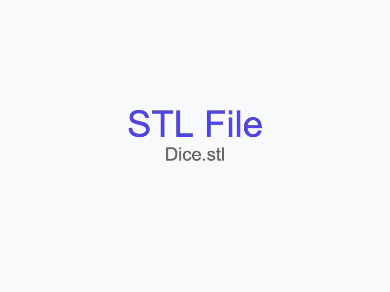 3D printable playing dice