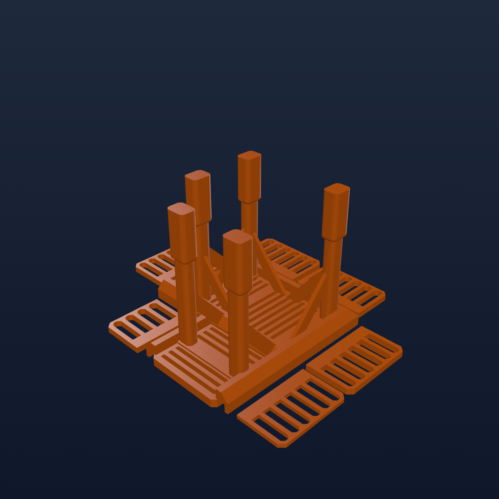 Modular Tech Catwalk 15mm Scale Additional Pieces