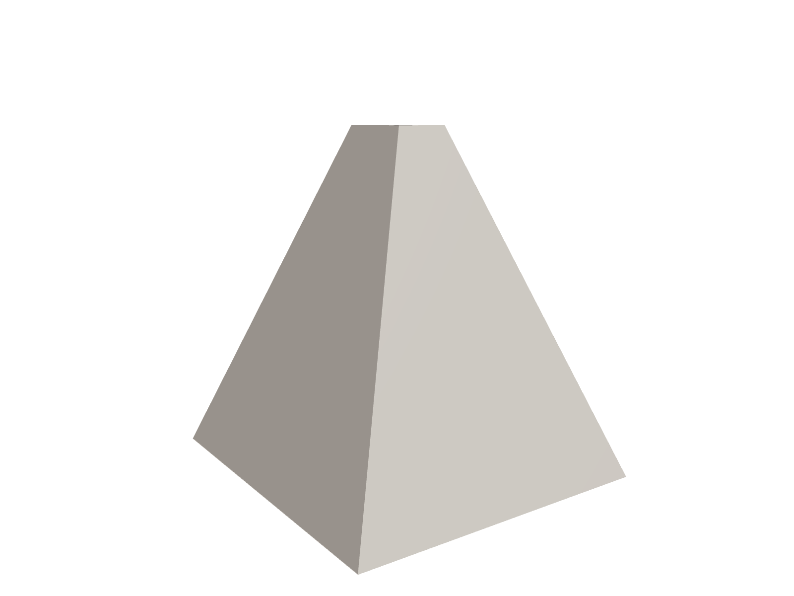 Designer Pyramid Vase Translucent Appearance