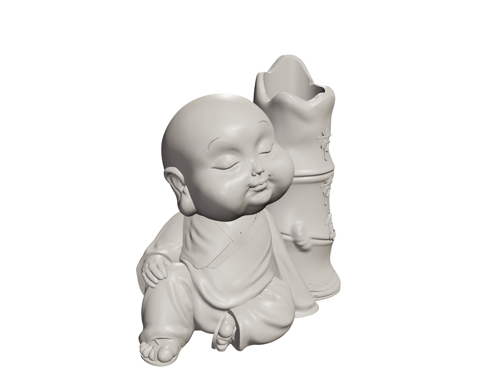 Buddha Vase With Letter 04