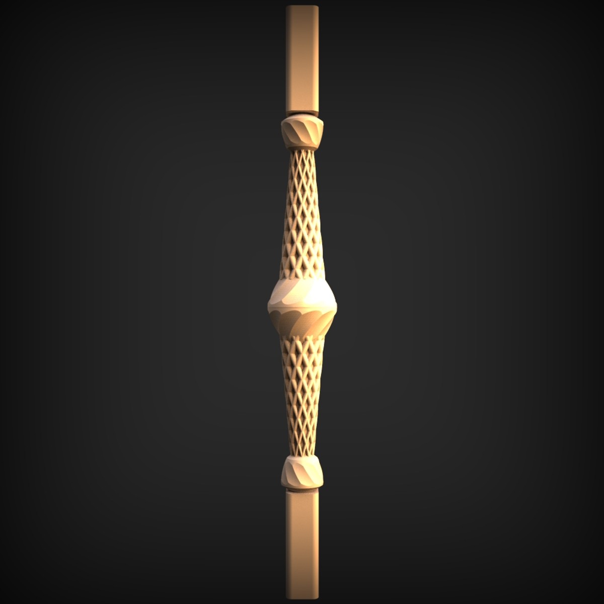 Diamond Lattice Turned Spindle