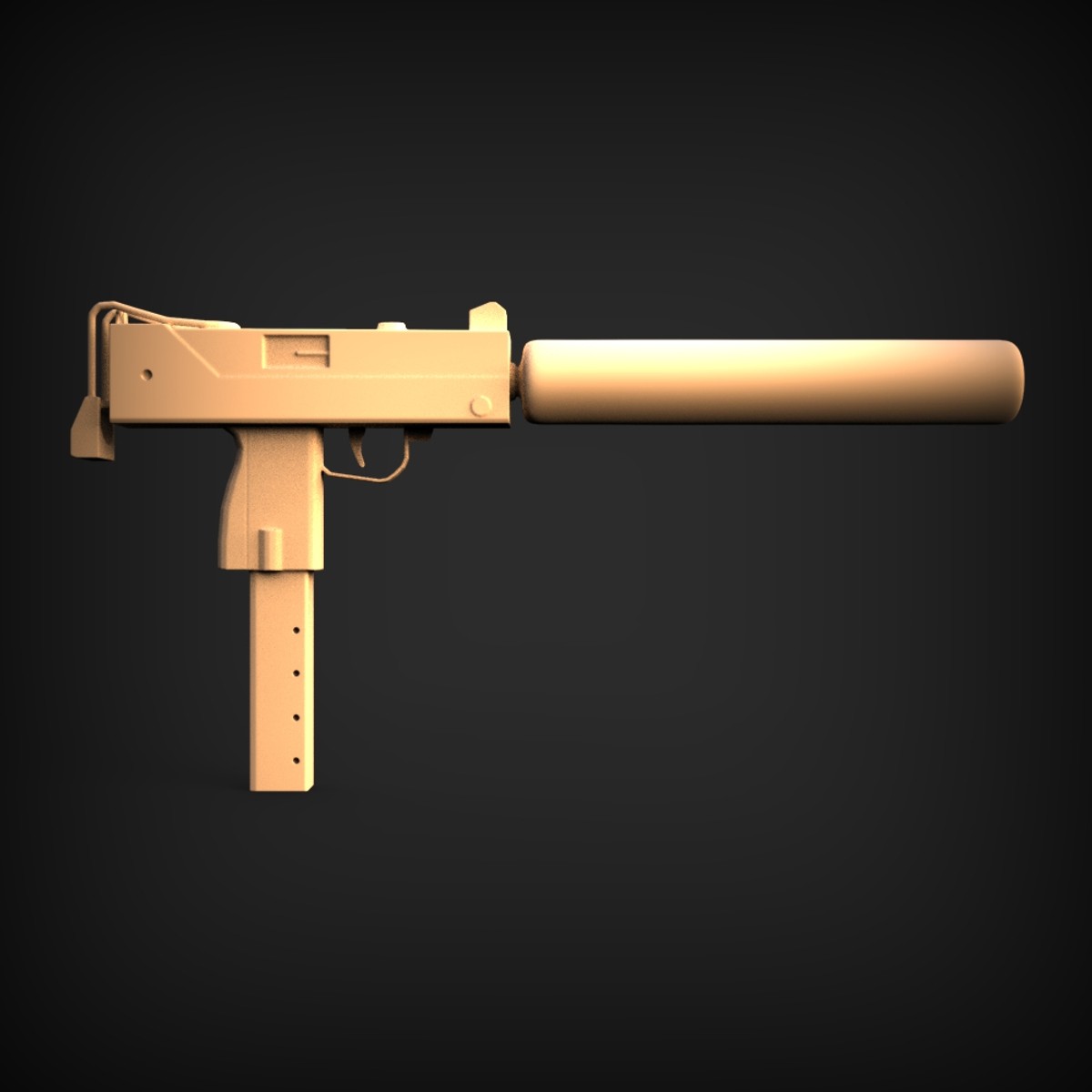 Suppressed Compact Machine Pistol Replica