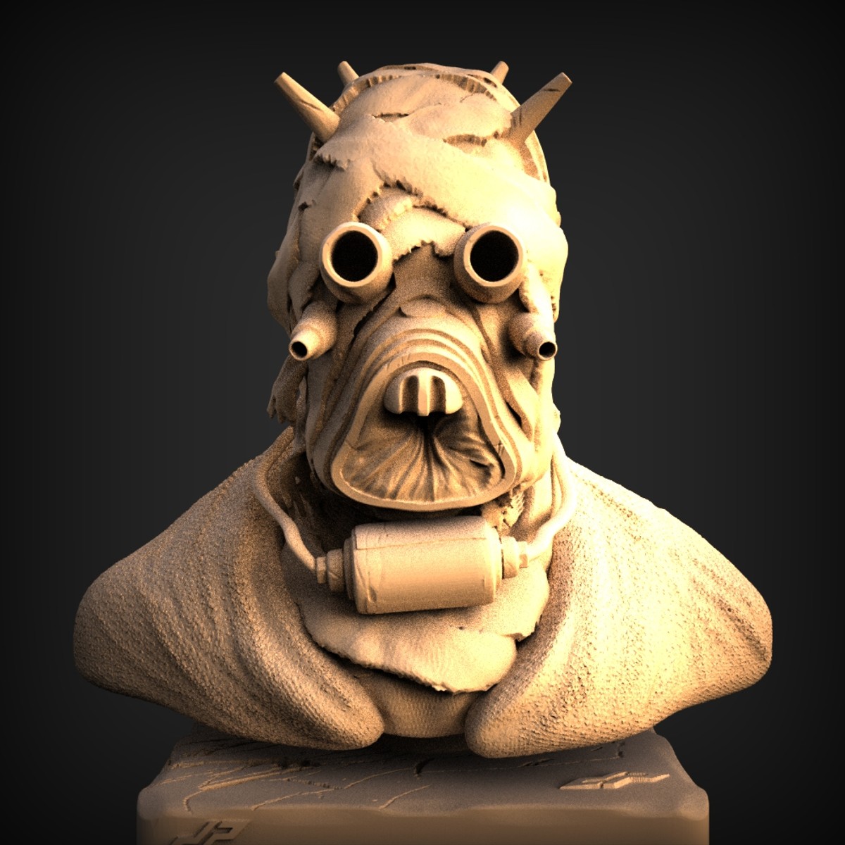Masked Desert Raider Warrior Bust