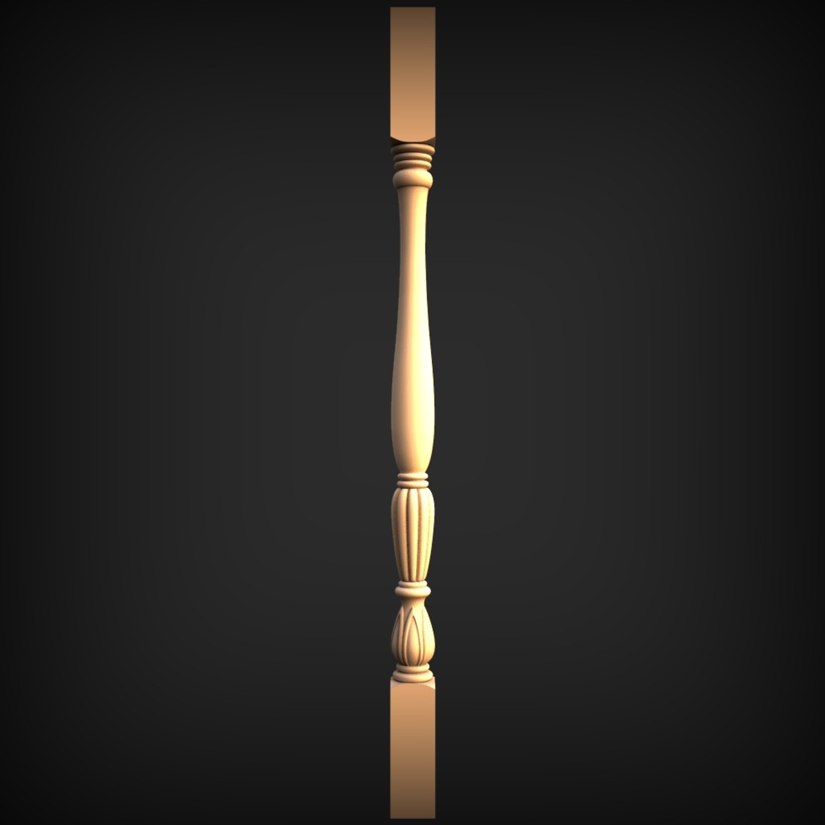 Fluted Turned Table Leg