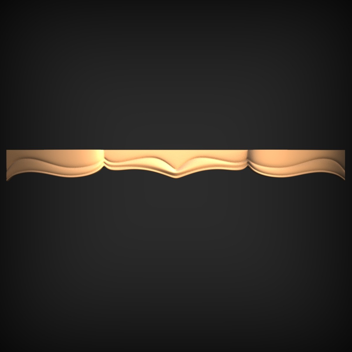 Undulating Wave Frieze Moulding