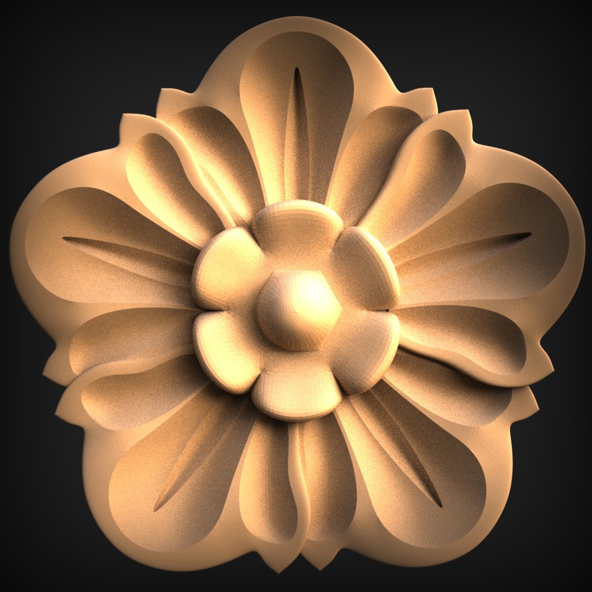 Layered Petal Floral Rosette