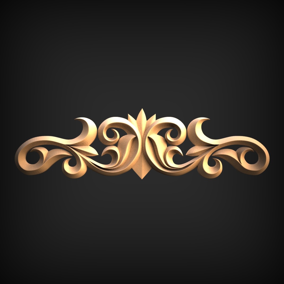 Symmetrical Scroll Leaf Centre Onlay