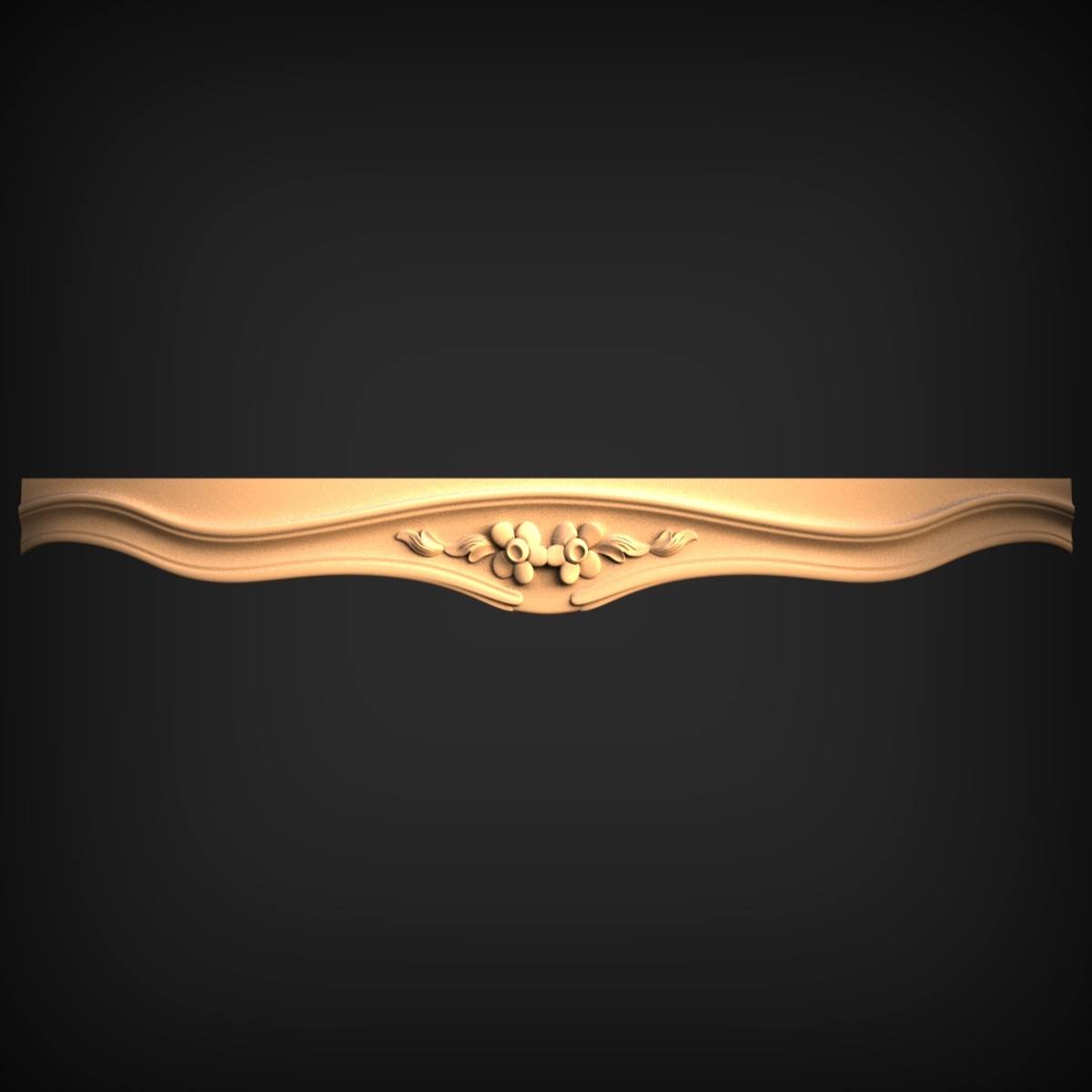 Floral Spray Furniture Crest Rail