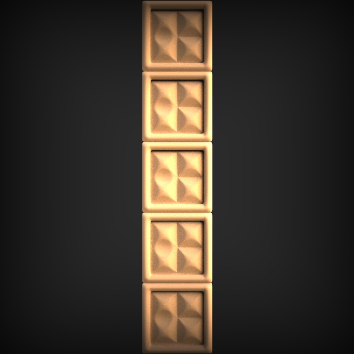 Diamond-Point Square Tile Strip