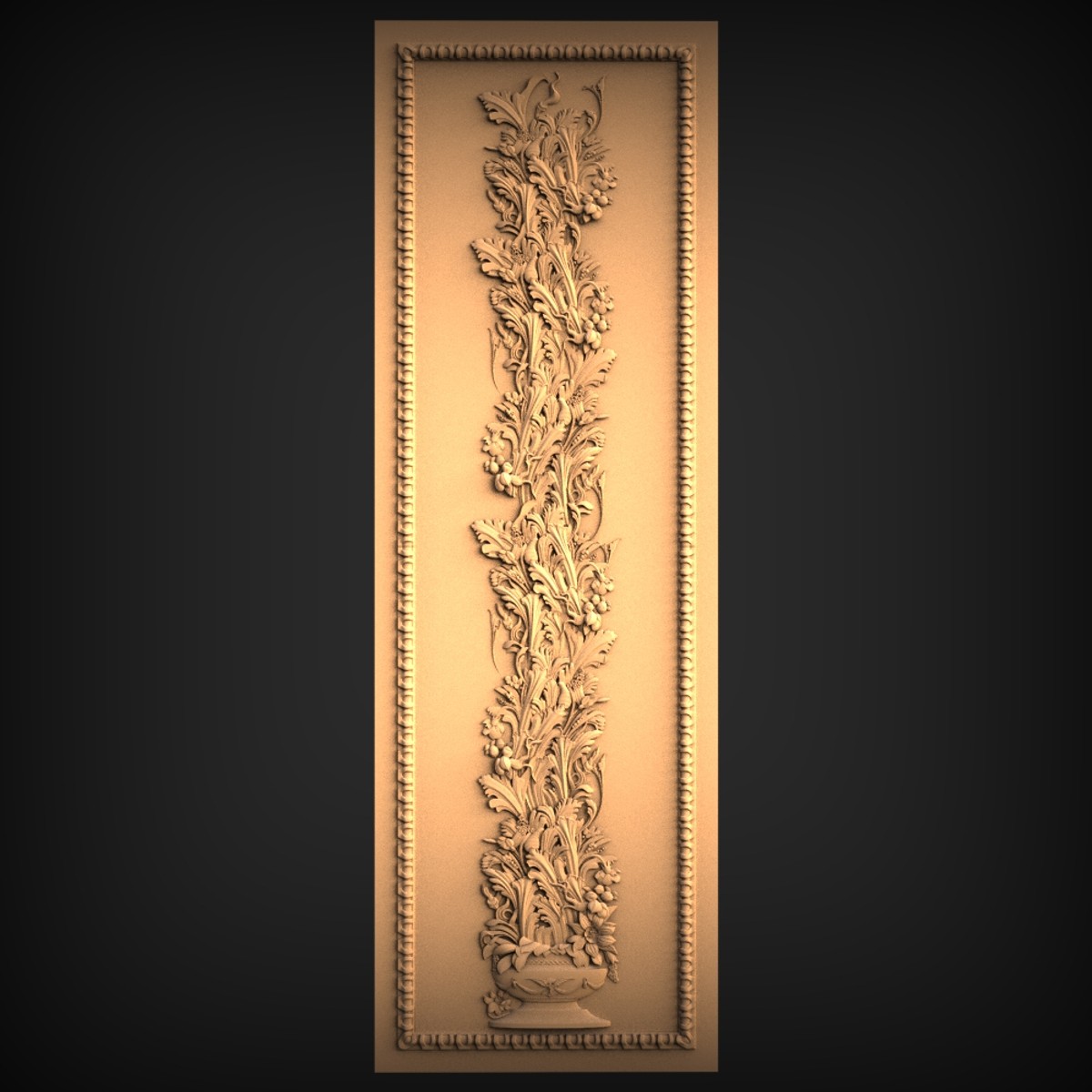Acanthus Urn Pilaster Wall Panel