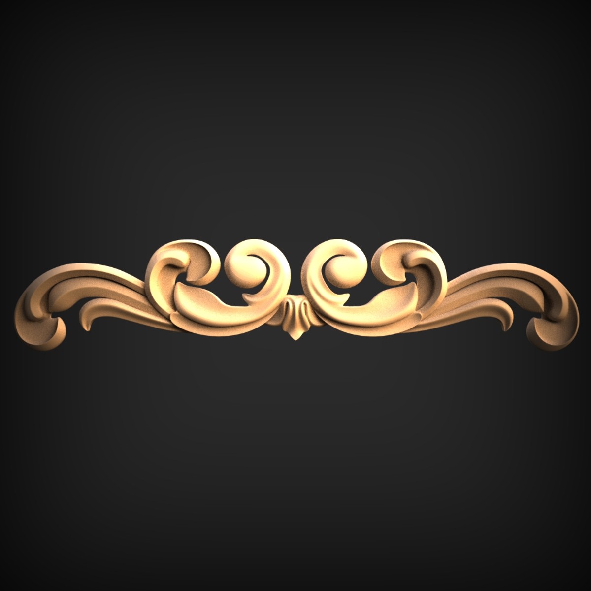 Mirrored Scroll Pediment Onlay