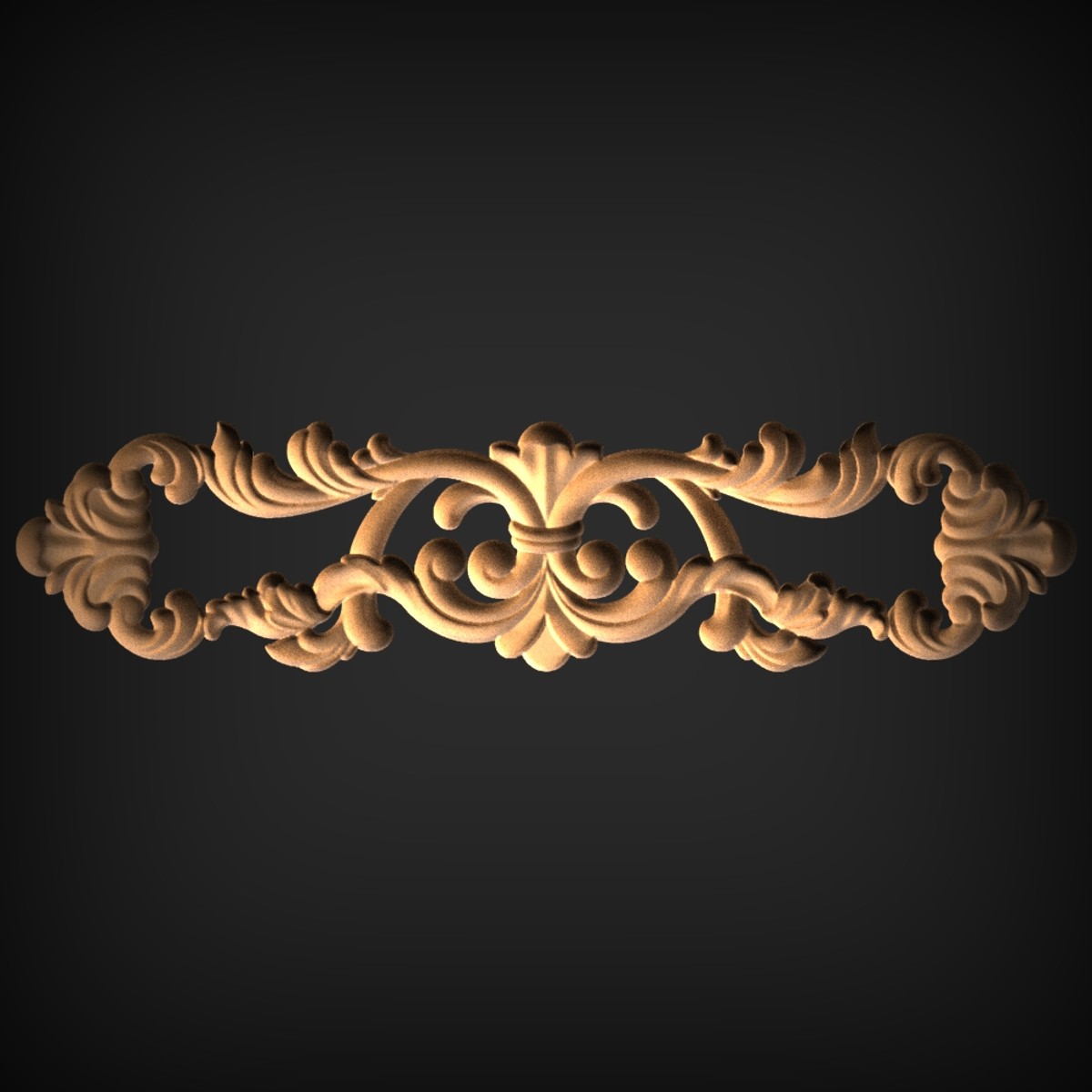 Symmetrical Acanthus Scroll Onlay