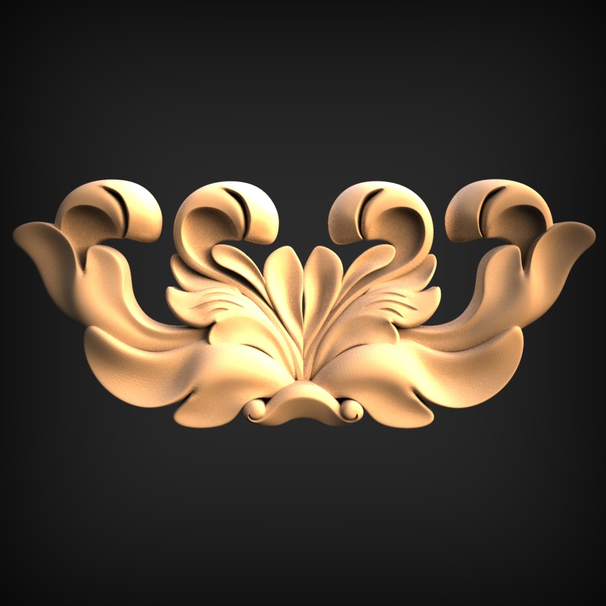Acanthus Cartouche Furniture Onlay