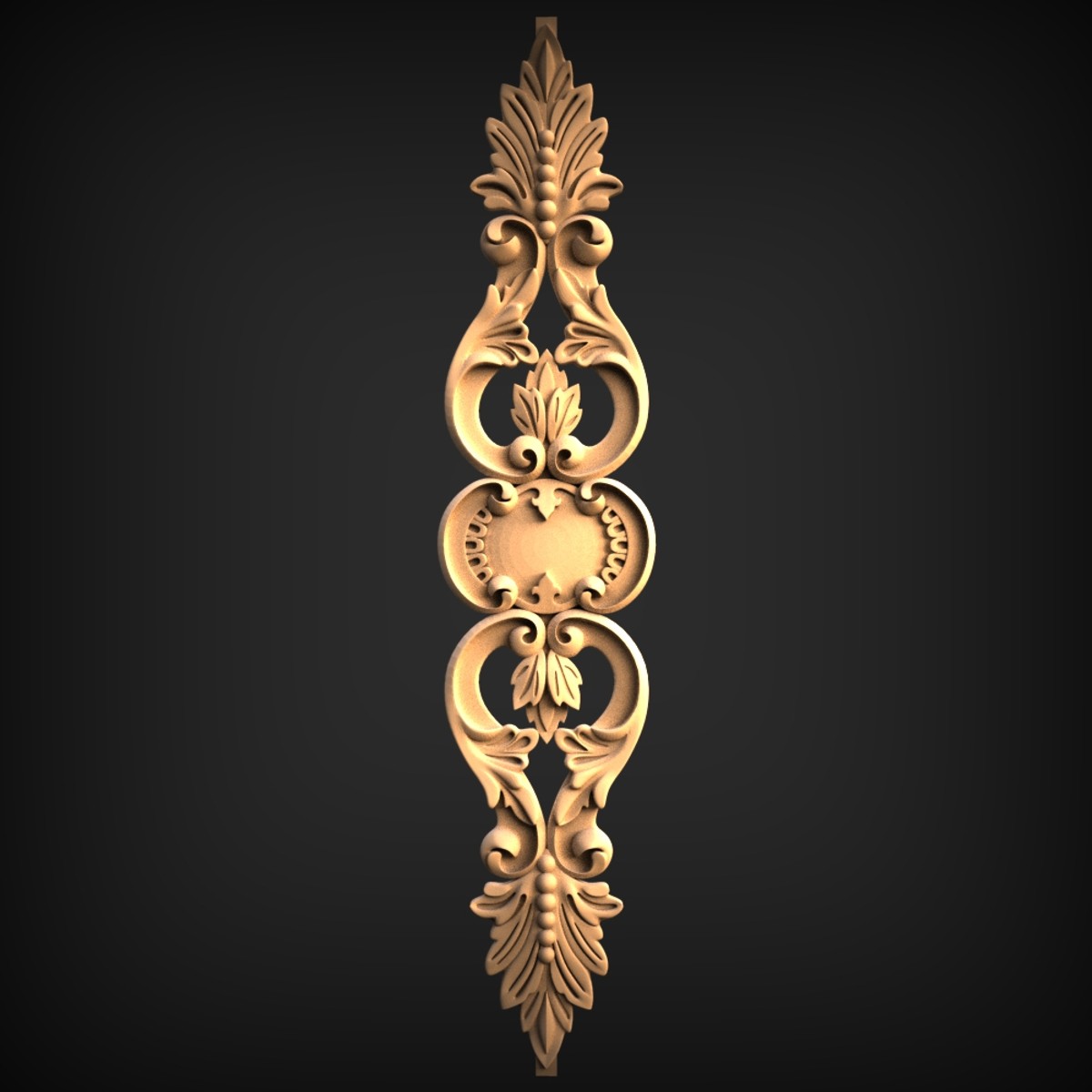 Acanthus Scroll Cartouche Onlay