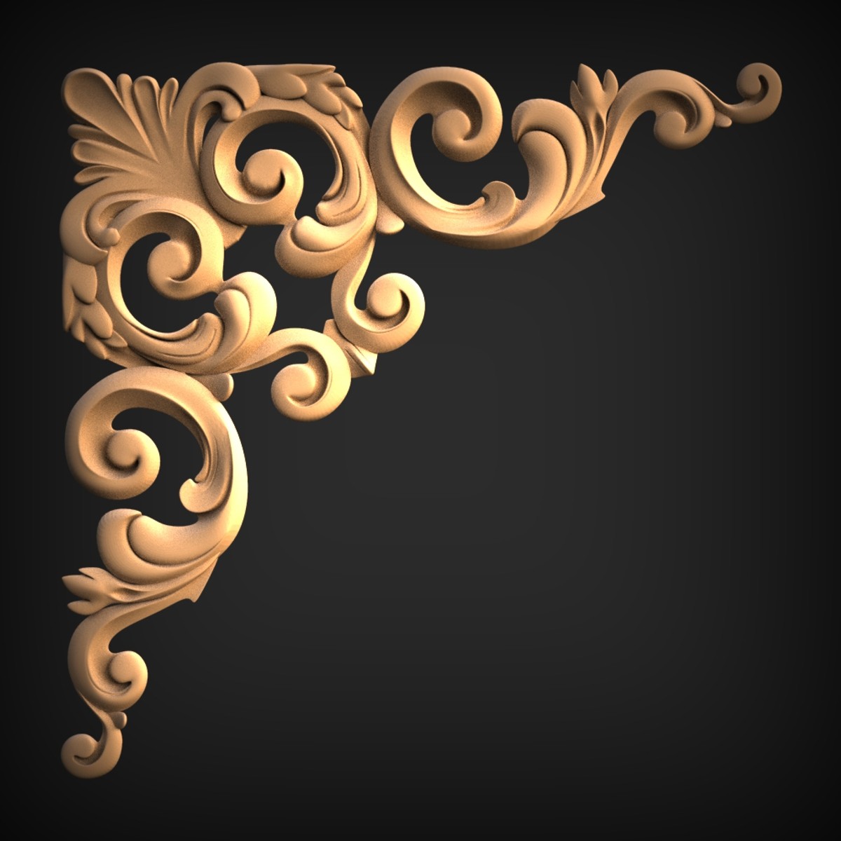 Baroque Acanthus Corner Onlay