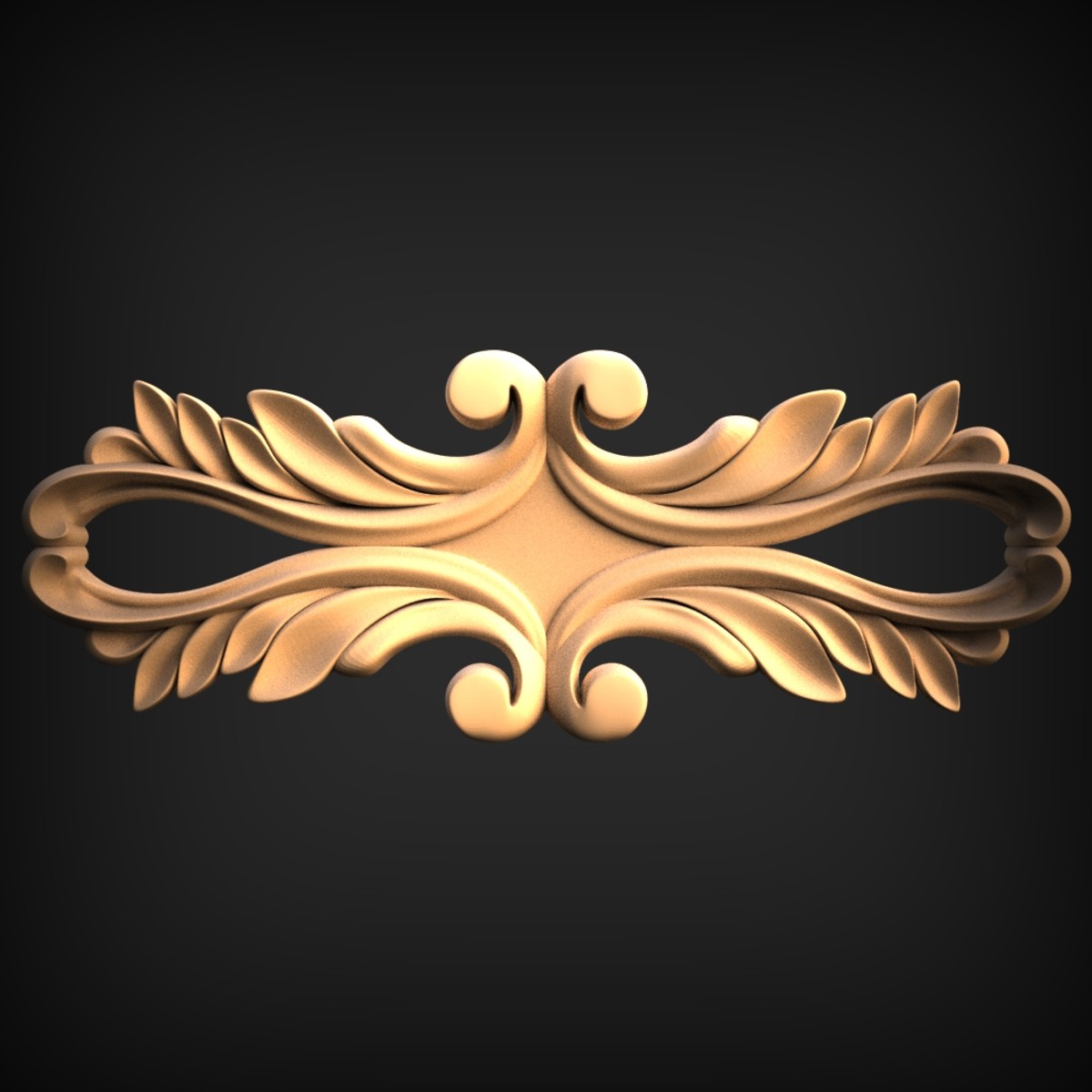 Symmetrical Acanthus Scroll Onlay