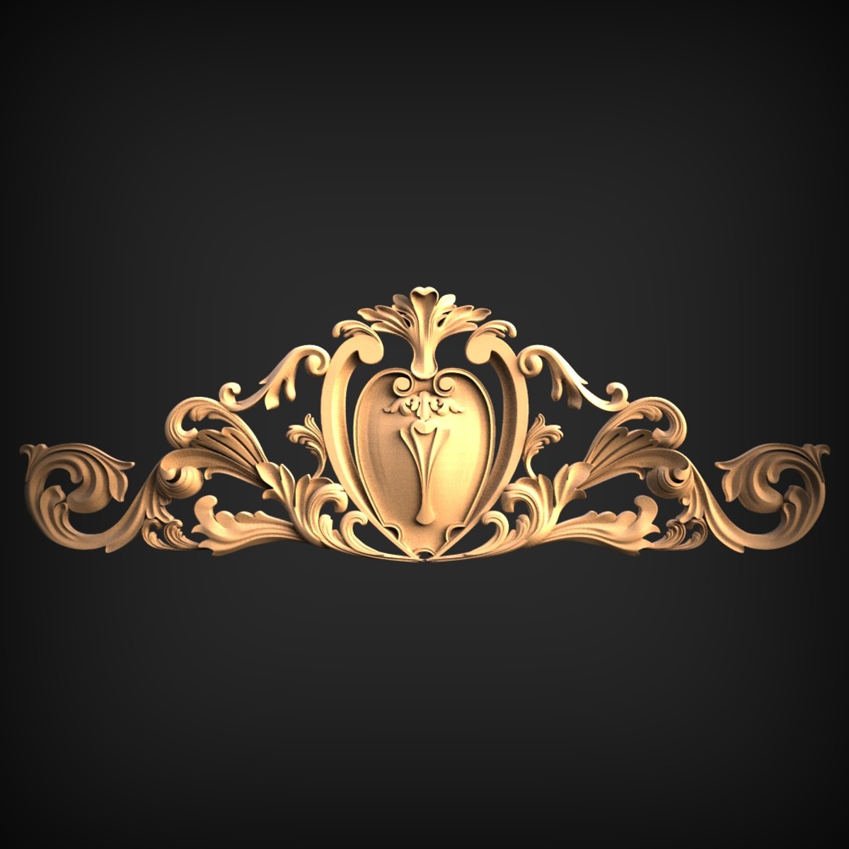 Acanthus Scroll Cartouche Onlay