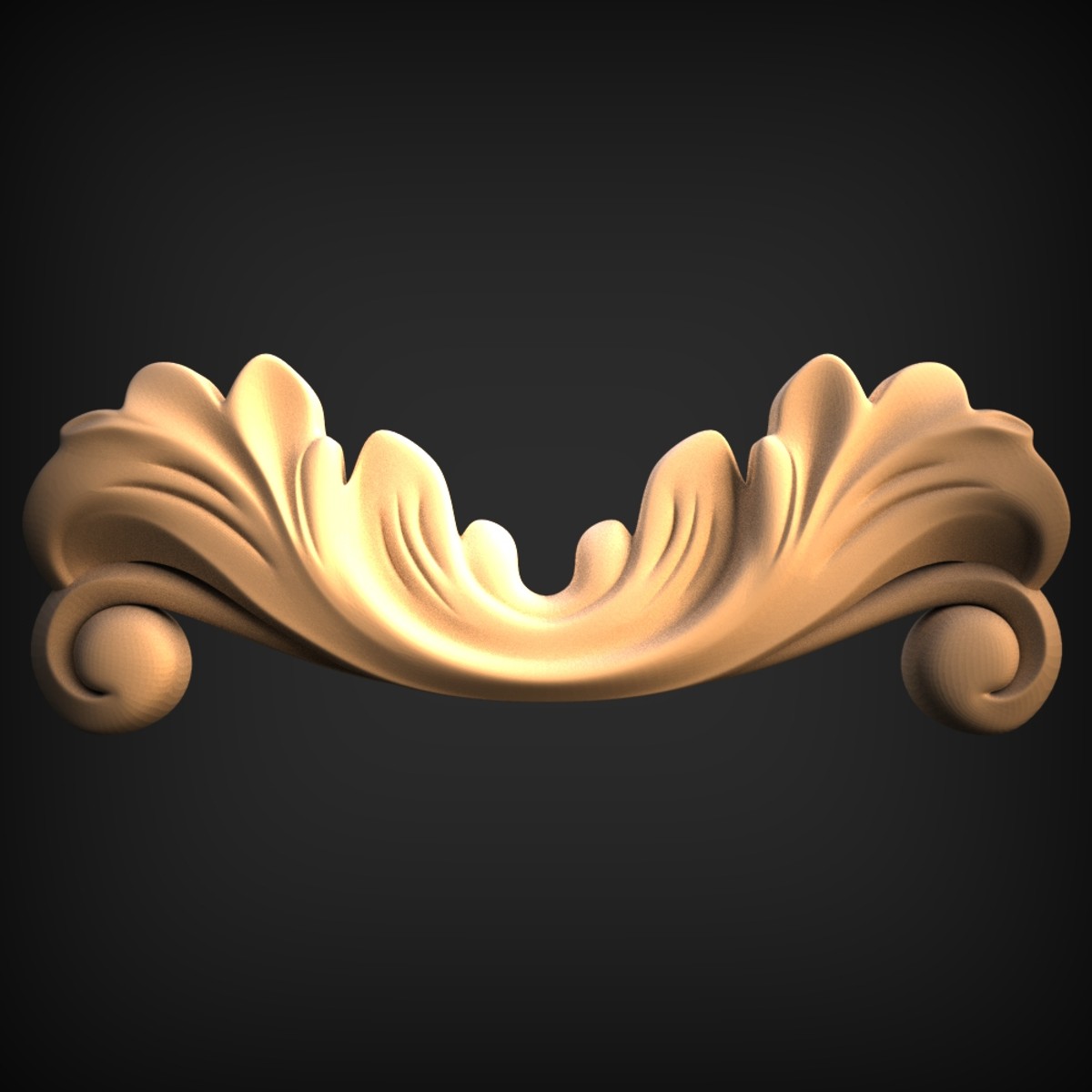 Scrolled Acanthus Crest Onlay