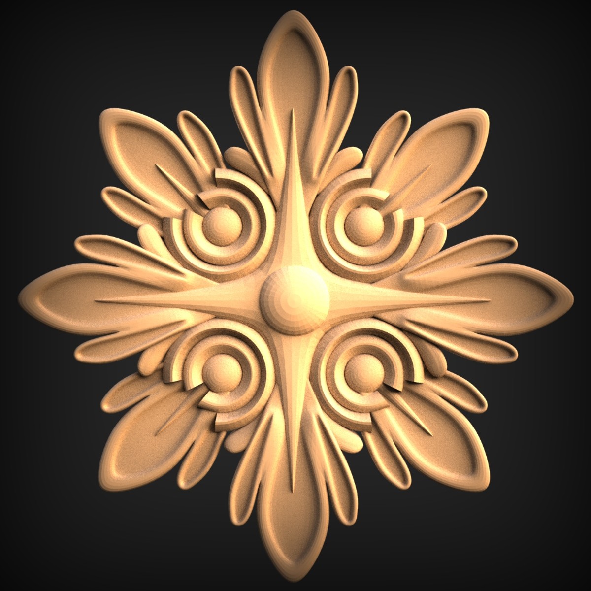 Radiant Petal Rosette Medallion