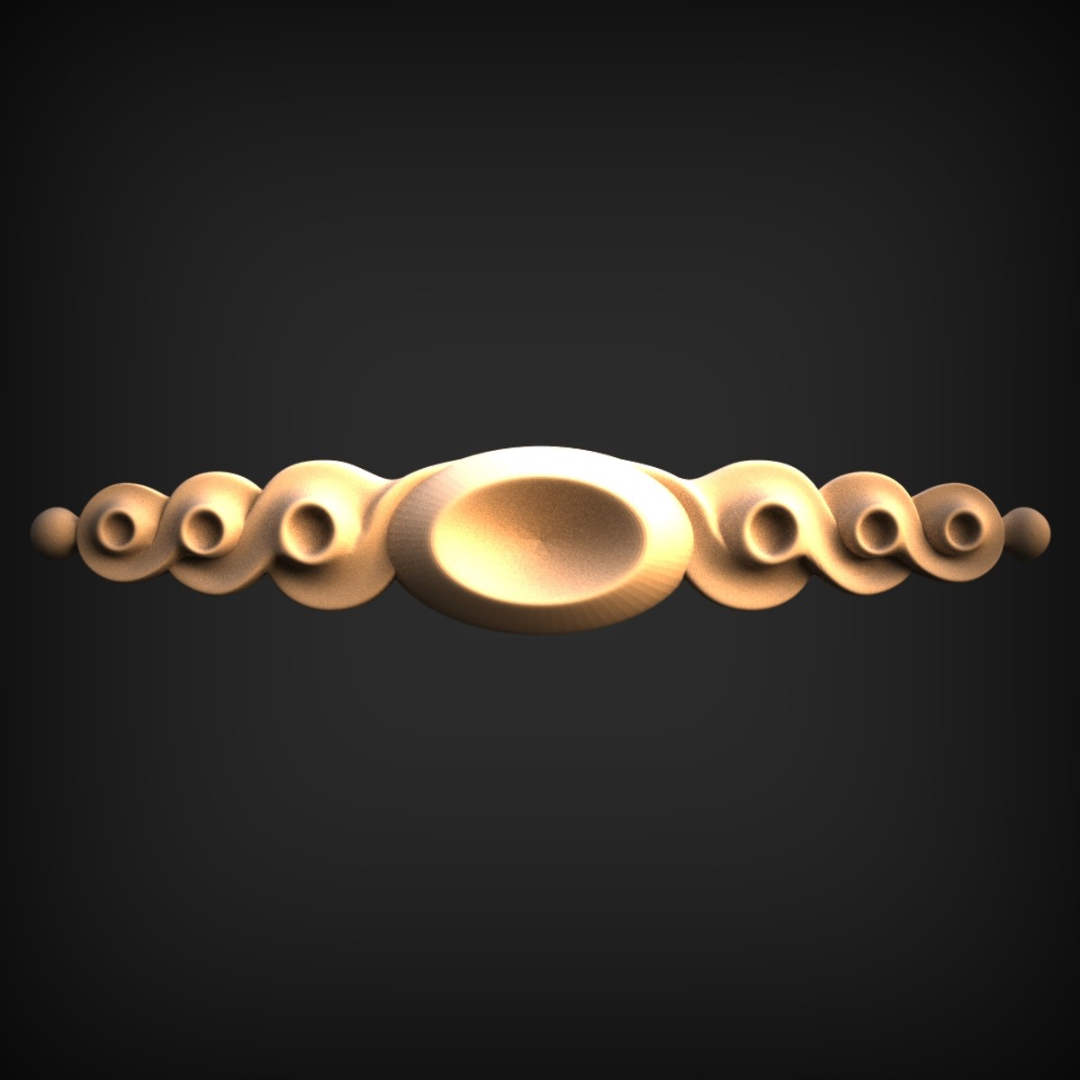 Scrolled Oval Furniture Onlay