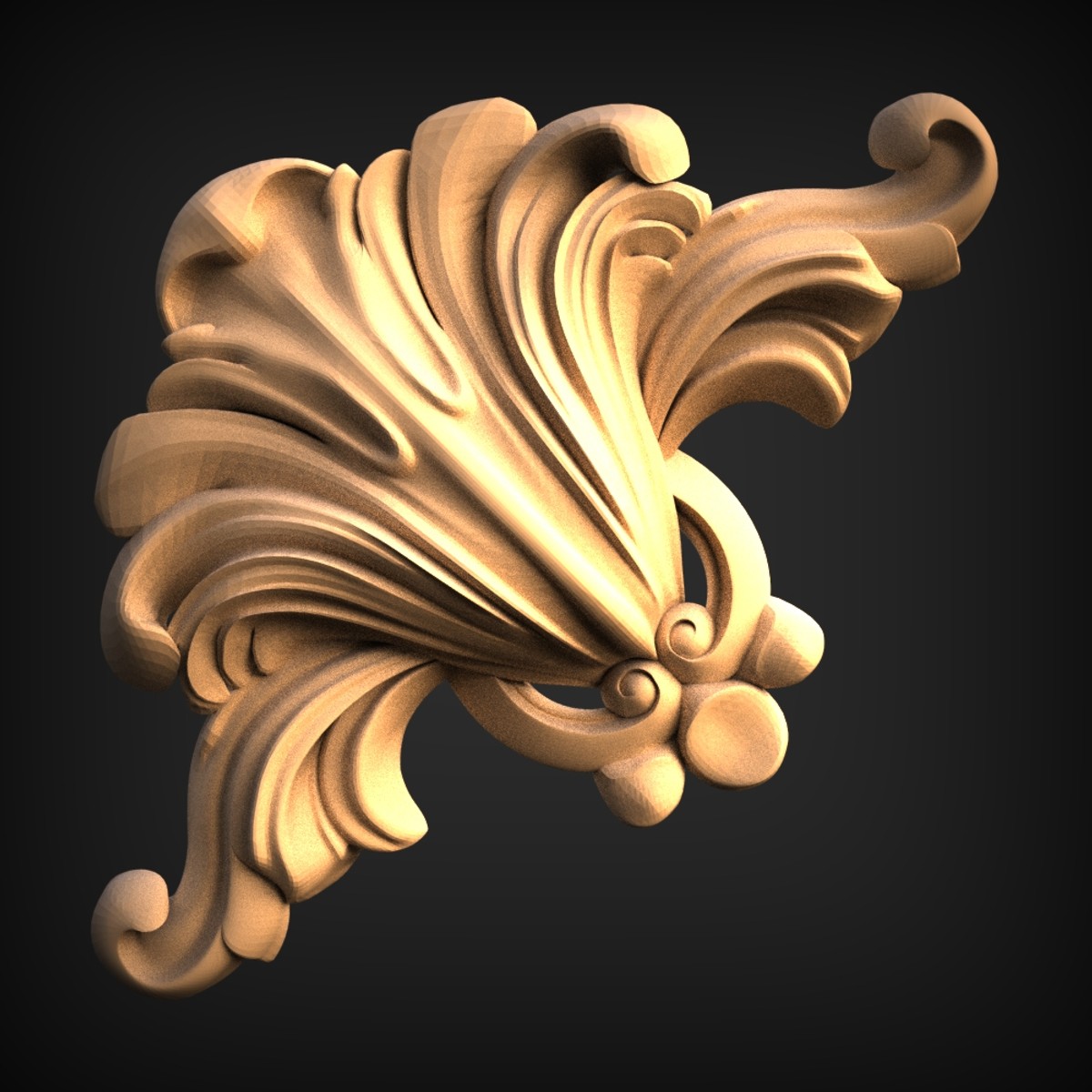 Baroque Acanthus Corner Onlay