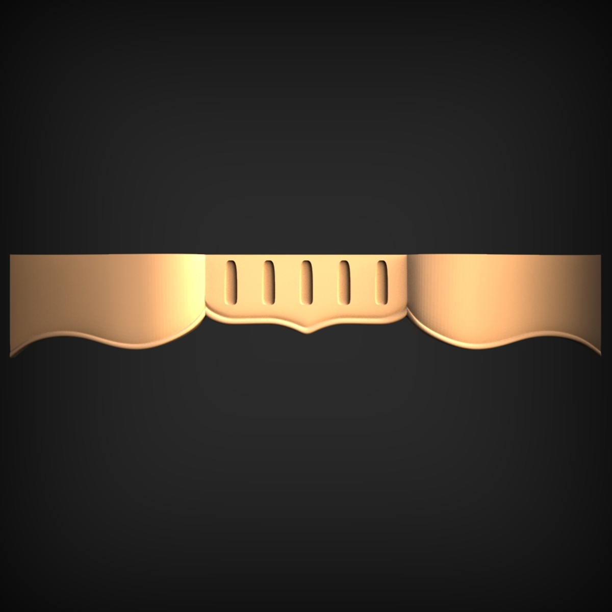 Draped Ribbon Sash Crest