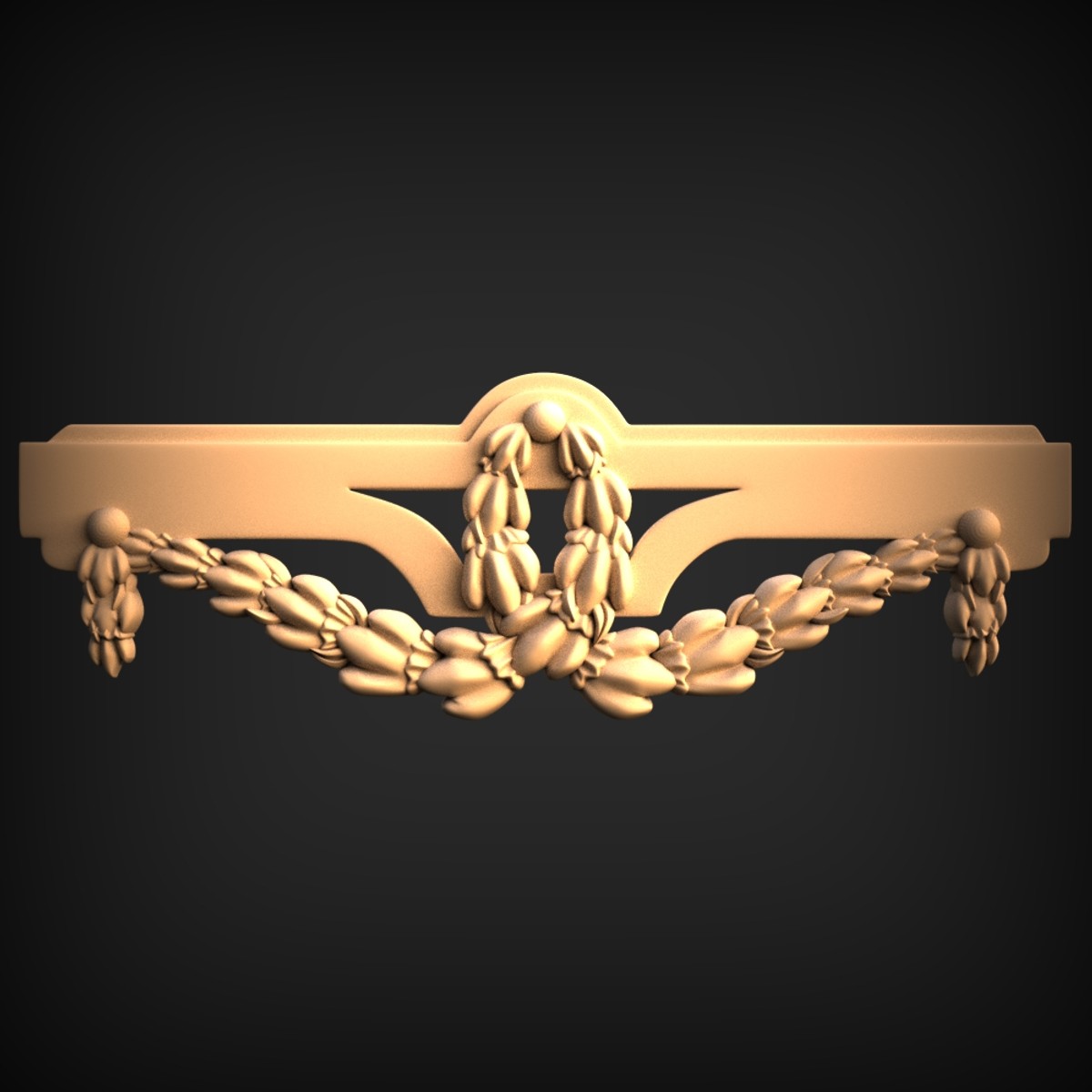 Draped Laurel Garland Cornice