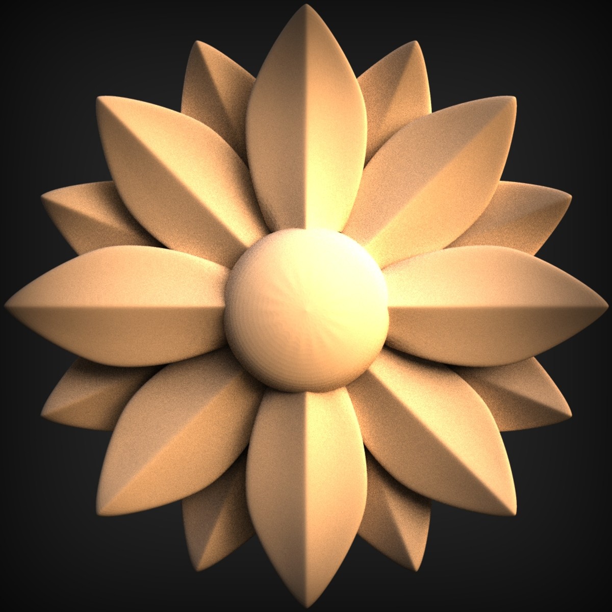 Layered Petal Flower Rosette