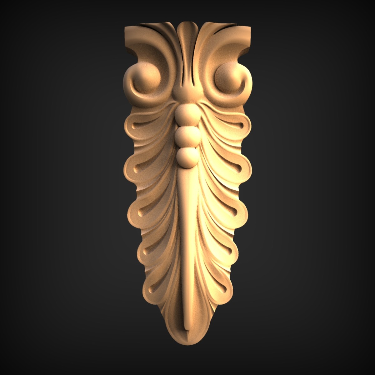 Scrolled Acanthus Drop Onlay