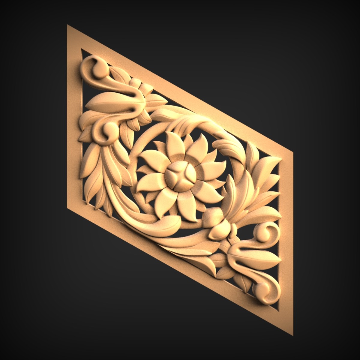 Sunflower Rhombus Relief Panel