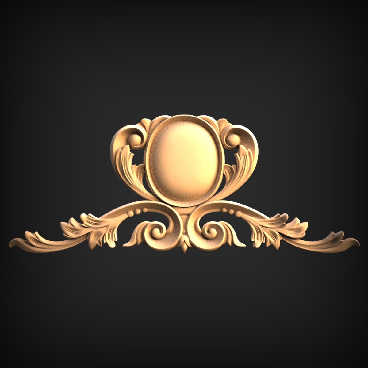 Acanthus Cartouche Scroll Onlay