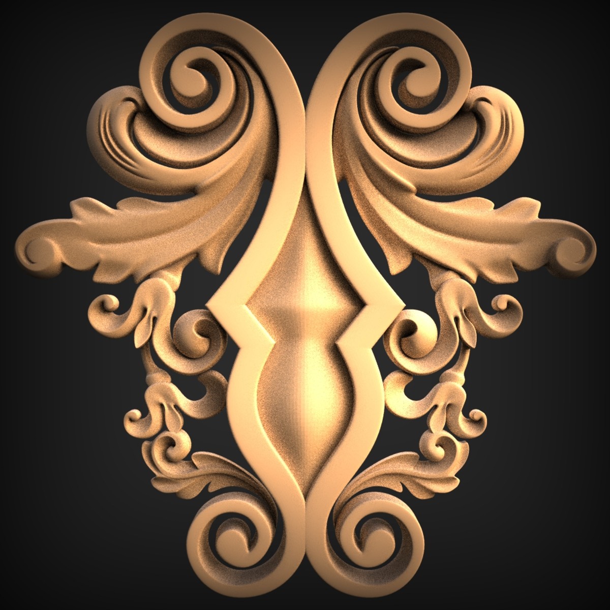 Baroque Acanthus Scroll Onlay