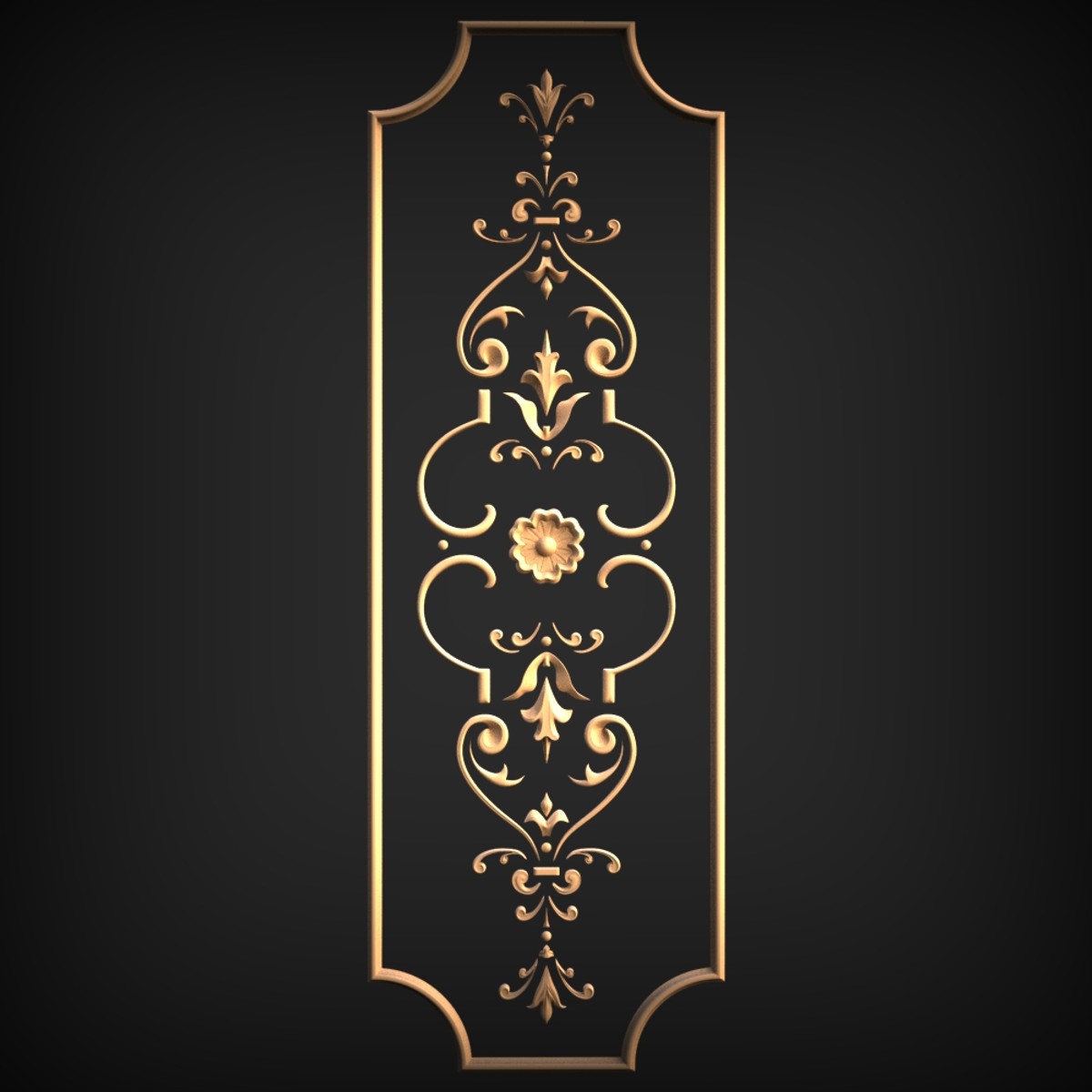 Baroque Scrollwork Panel Insert