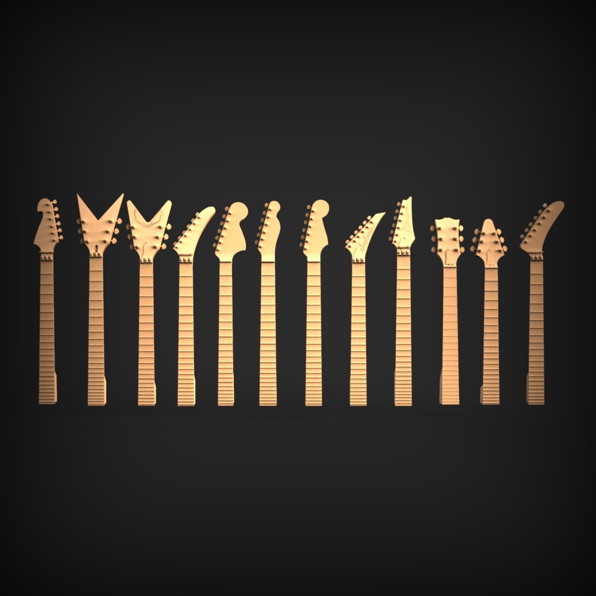 Electric Guitar Neck Headstock Set