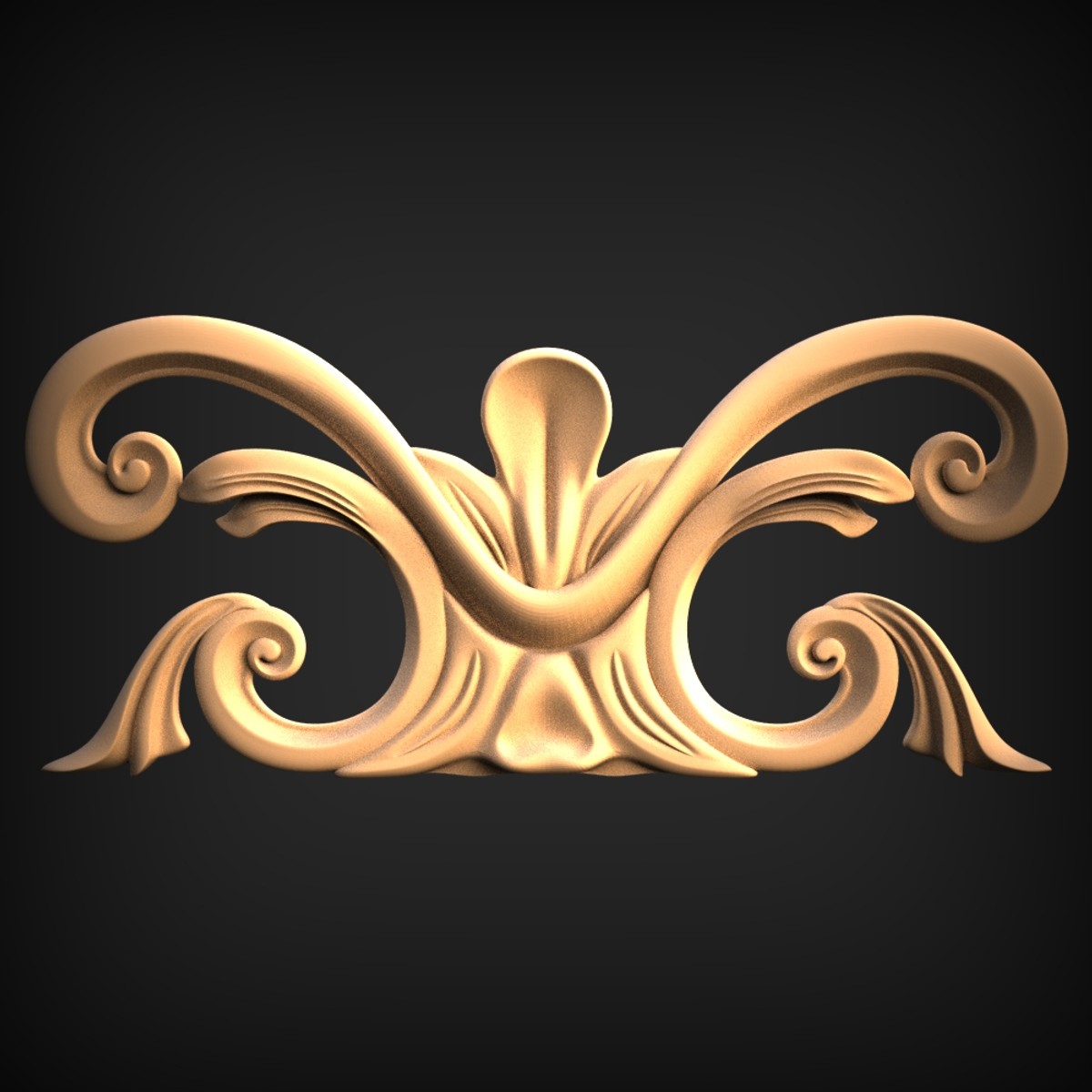 Scrolled Acanthus Cartouche Onlay