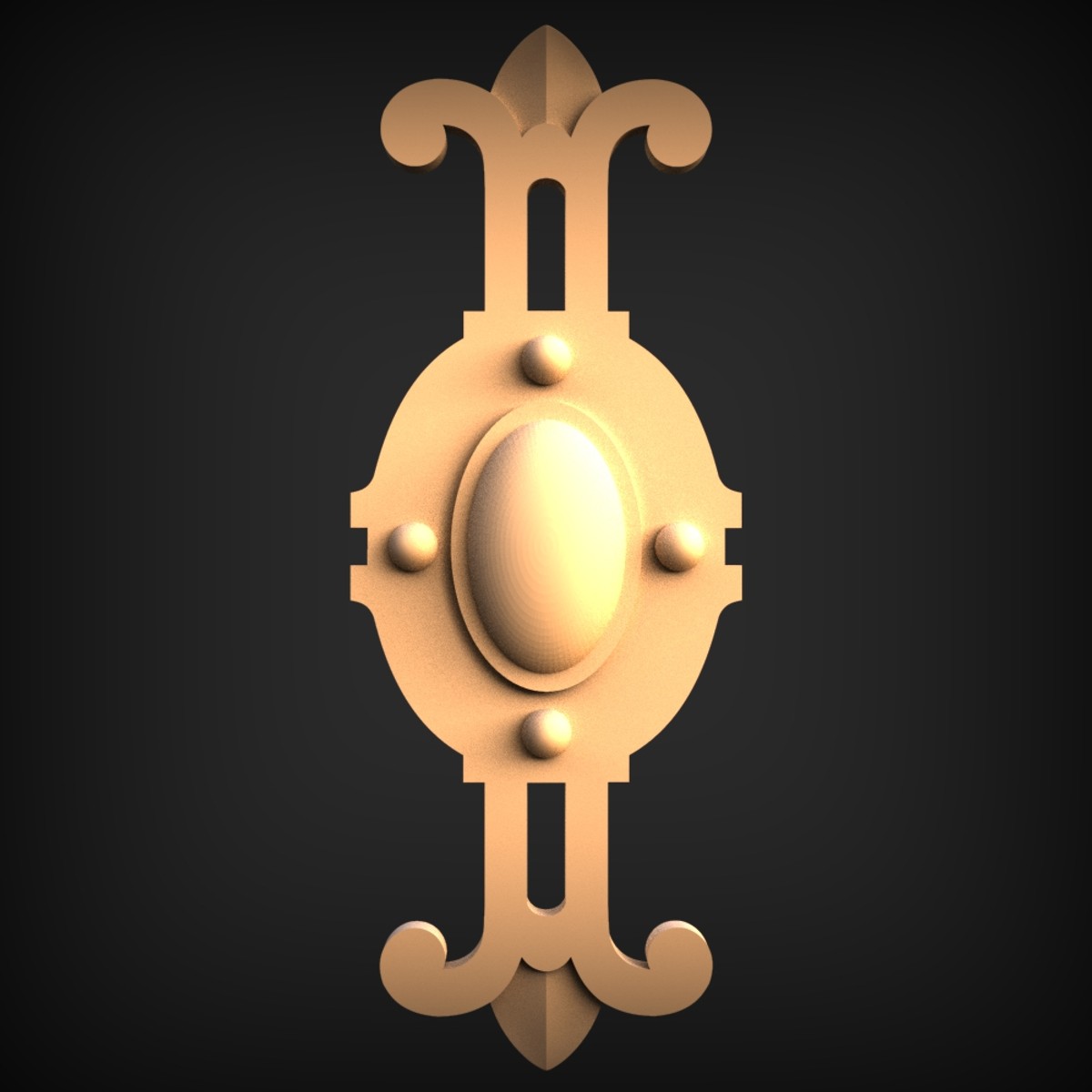 Domed Boss Scroll Onlay
