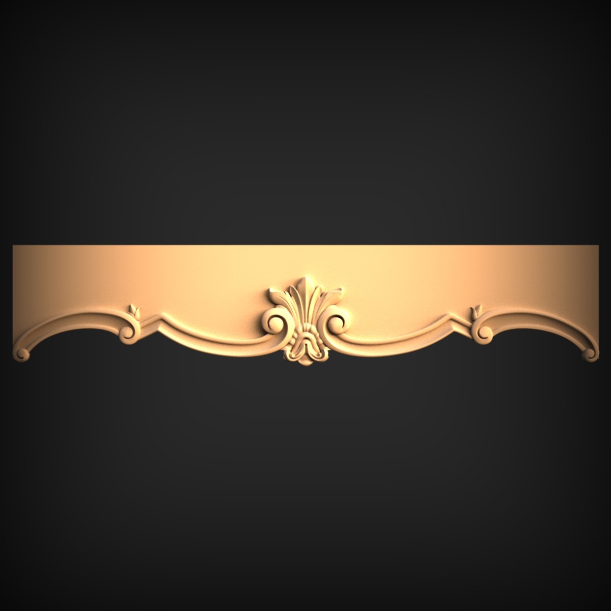 Carved Palmette Scroll Onlay
