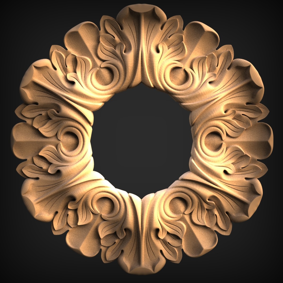Acanthus Leaf Wreath Roundel