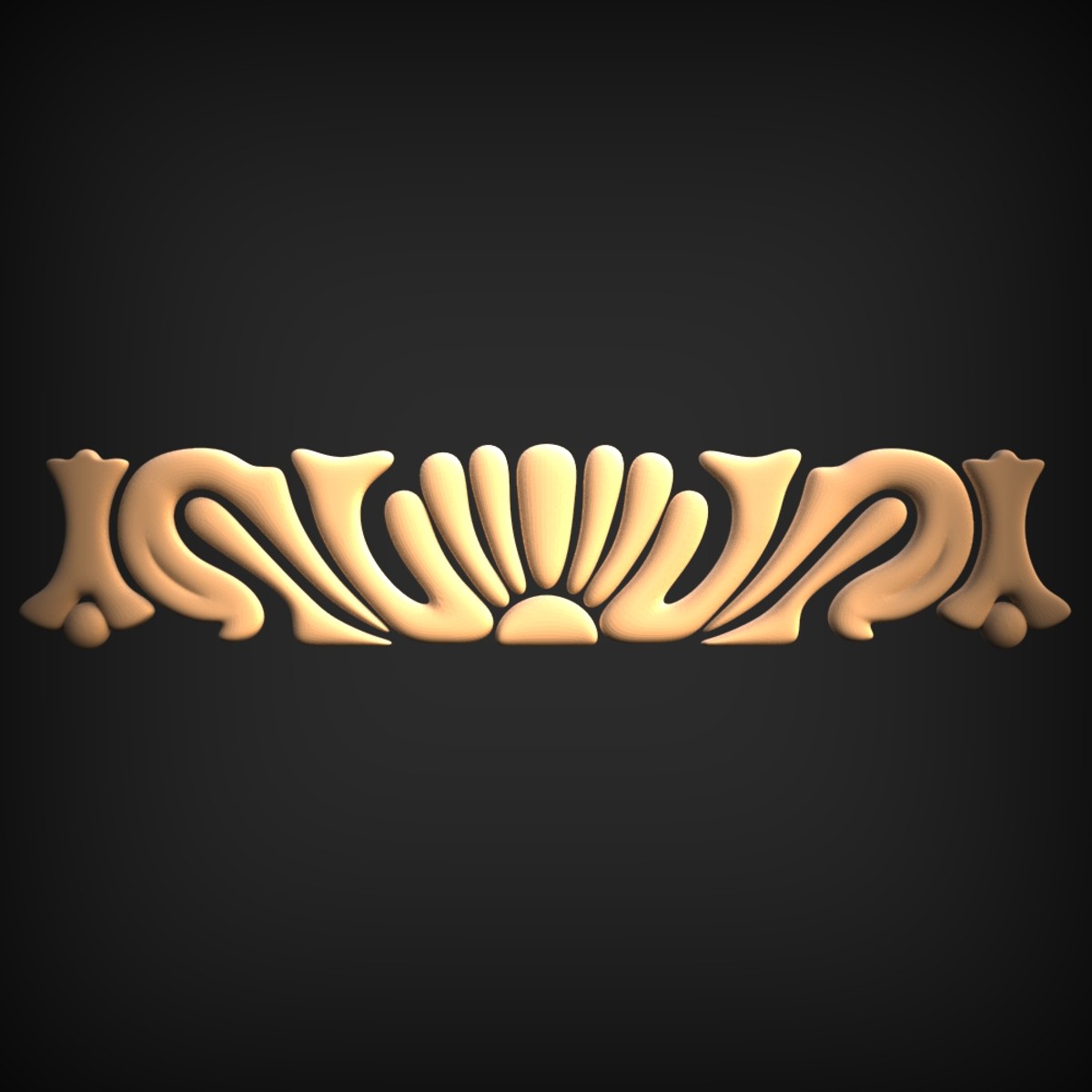 Ribbed Shell and Acanthus Crest