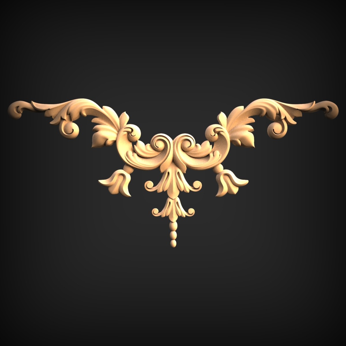 Winged Acanthus Crest Onlay