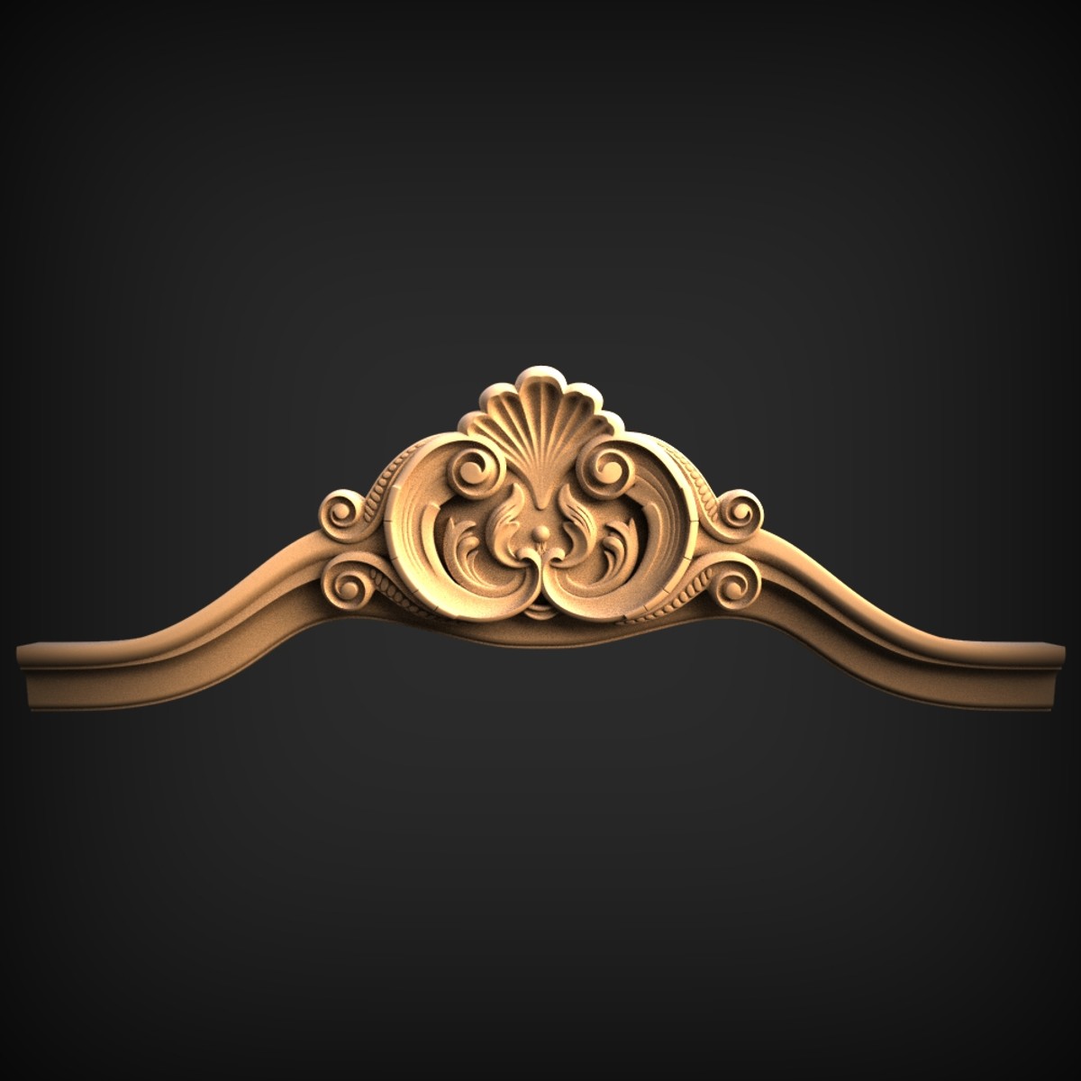 Shell And Scroll Crest Onlay