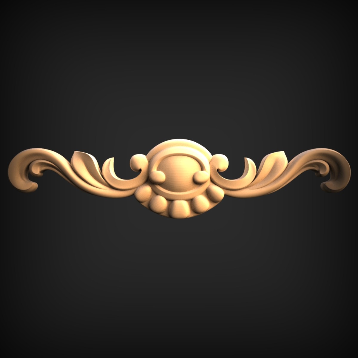 Acanthus Scroll Oval Onlay