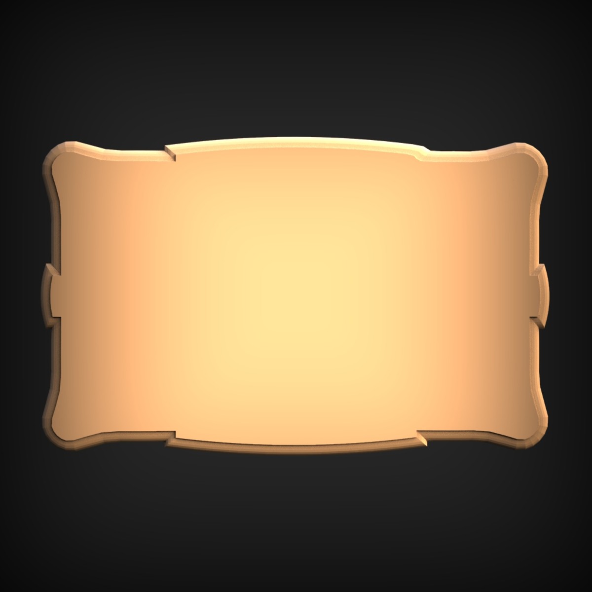 Scalloped-Edge Nameplate Sign Blank