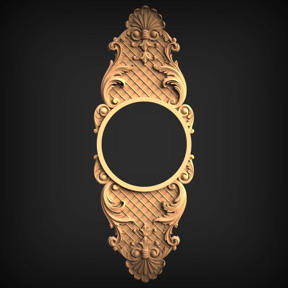 Baroque Acanthus Round-Frame Onlay